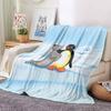 Pingu Flannel Blanket, High quality Comfortable for All Seasons, Home Decor, Warmth and Comfort