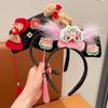 Snake Year Ancient Style Gege Headband Velvet Bow Hanfu Headwear Chinese Style Headwear  Children