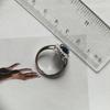 Silver Ring with Natural Sapphire 2.895ct, Cubic Zirconias, Item Weight 2.97 G (2180913)