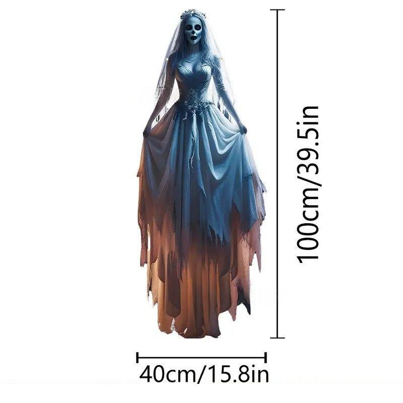 

2D Halloween Horror Skull Bride Background Cloth Halloween Horror Atmosphere Haunted House Indoor And Outdoor Decoration Supplie