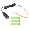 USB  Battery Eliminators Power Supply Adapter,4PCS 1.5V LR6 Batteries Replacement for LED Light Clocks