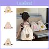 Cute Cartoon Bear Children's Canvas Backpack For School With Breathable Design In Khaki Pink Yellow