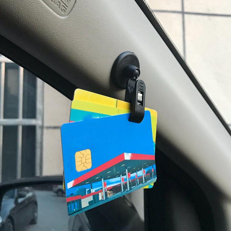 1/2/4pcs Car Interior Storage Organizer Car Adhesive Card Clip Windshield Ticket Holder Coupon Clips Auto Accessories