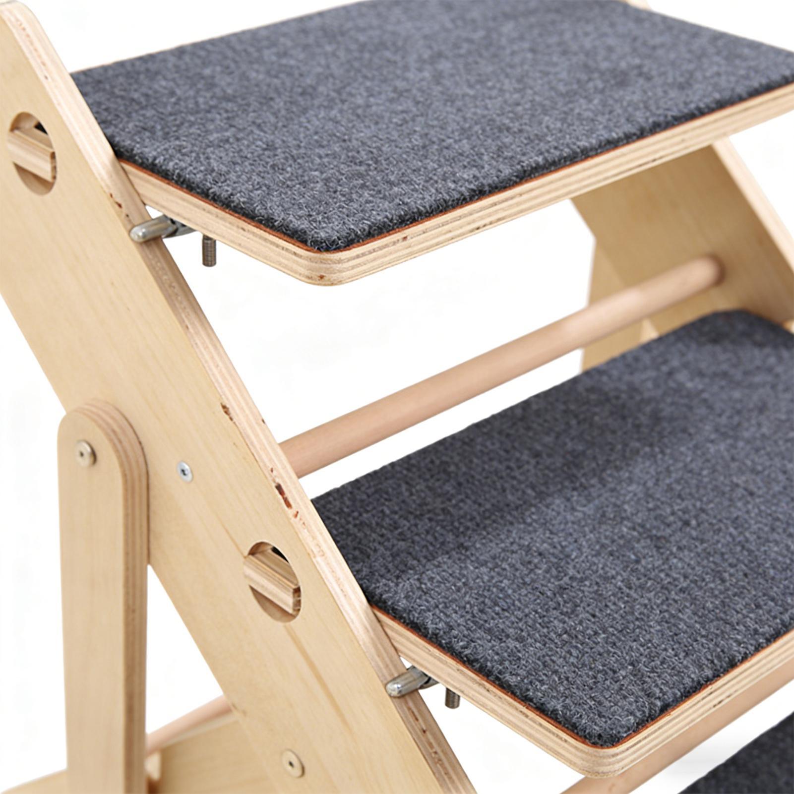 Dog Stairs 3-Step Non-Slip Stable Pet Stairs For Small Dogs For Climbing Home Living Room Bedside Bedroom Sofa Couch Chair China Mainland