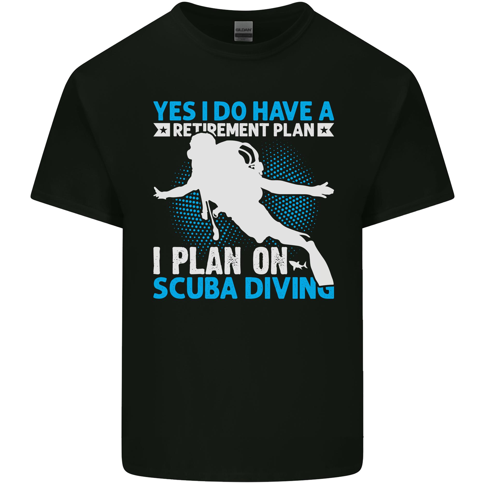 Scuba Diving RetireUnisext Plan Funny Diver Unisexs Light Cotton TShirt S