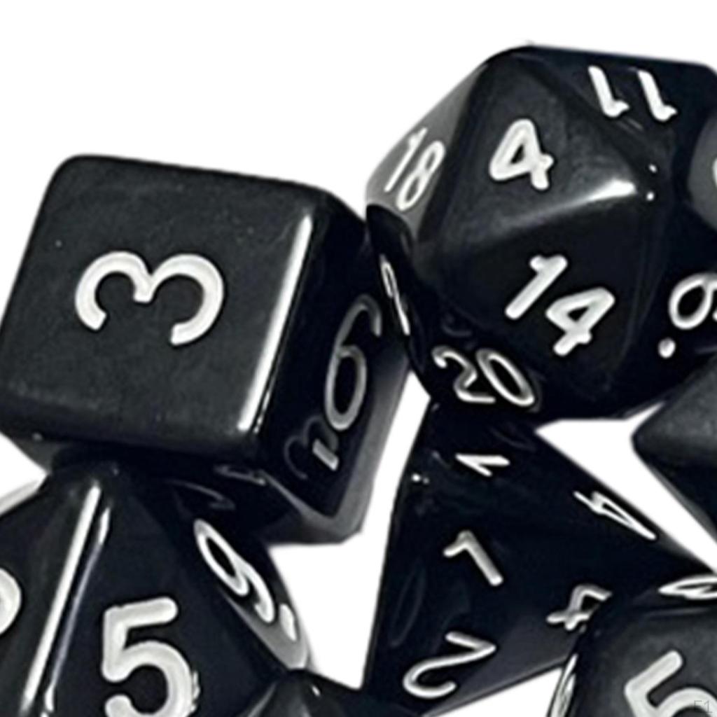 7 Pieces Acrylic Dices Set Dice Game Family Games Accessaries Table for Party Favors