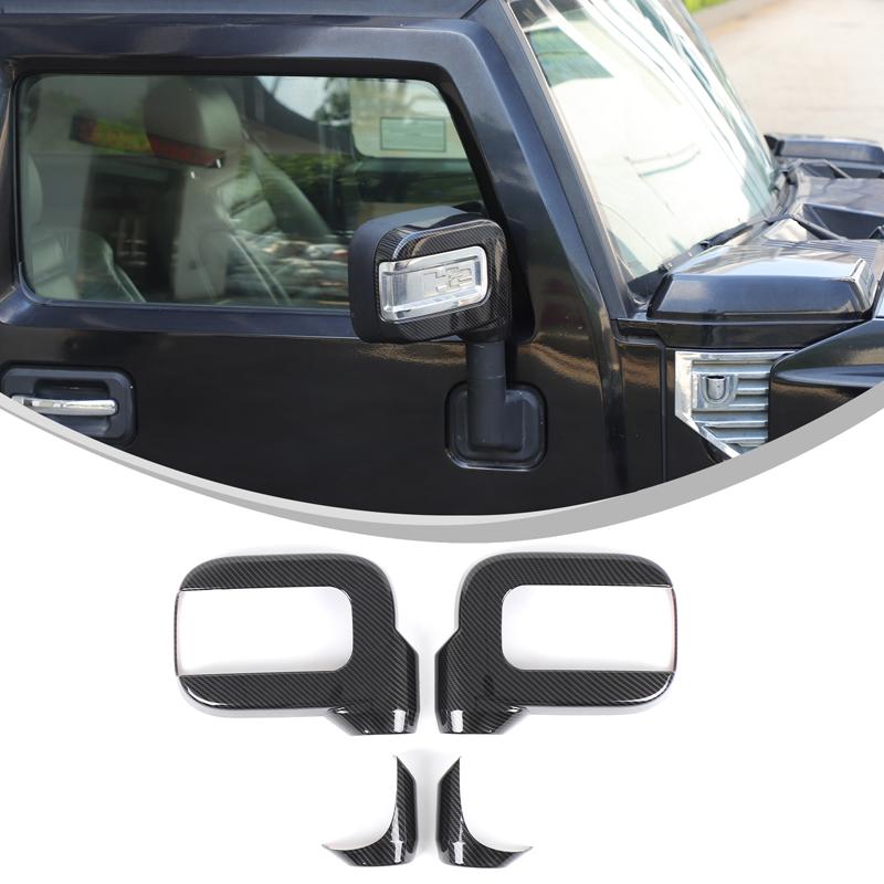 For Hummer H2 2003-2009 ABS Black/Silver Car Exterior Mirror Cover Mirror Protection Trim Cover Sticker Car Accessories