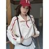Halb Reißverschluss Sweatshirt Herbst Damen Freizeitjacke Design Sinn Herbst Neueste Große Größe Langarm Kordelzug Kurzes Oberteil