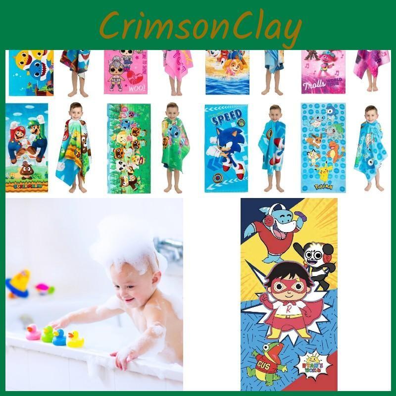 Cartoon Printing Kids Bath Towel Mario Soft Pool Beach Swim Blanket Gift