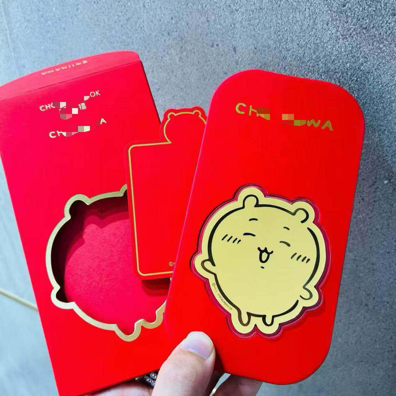 Zhou Jia Chiikawa Jii Kawa Hachi Nyan Usagi 999 Pure Gold Red Envelope Coin