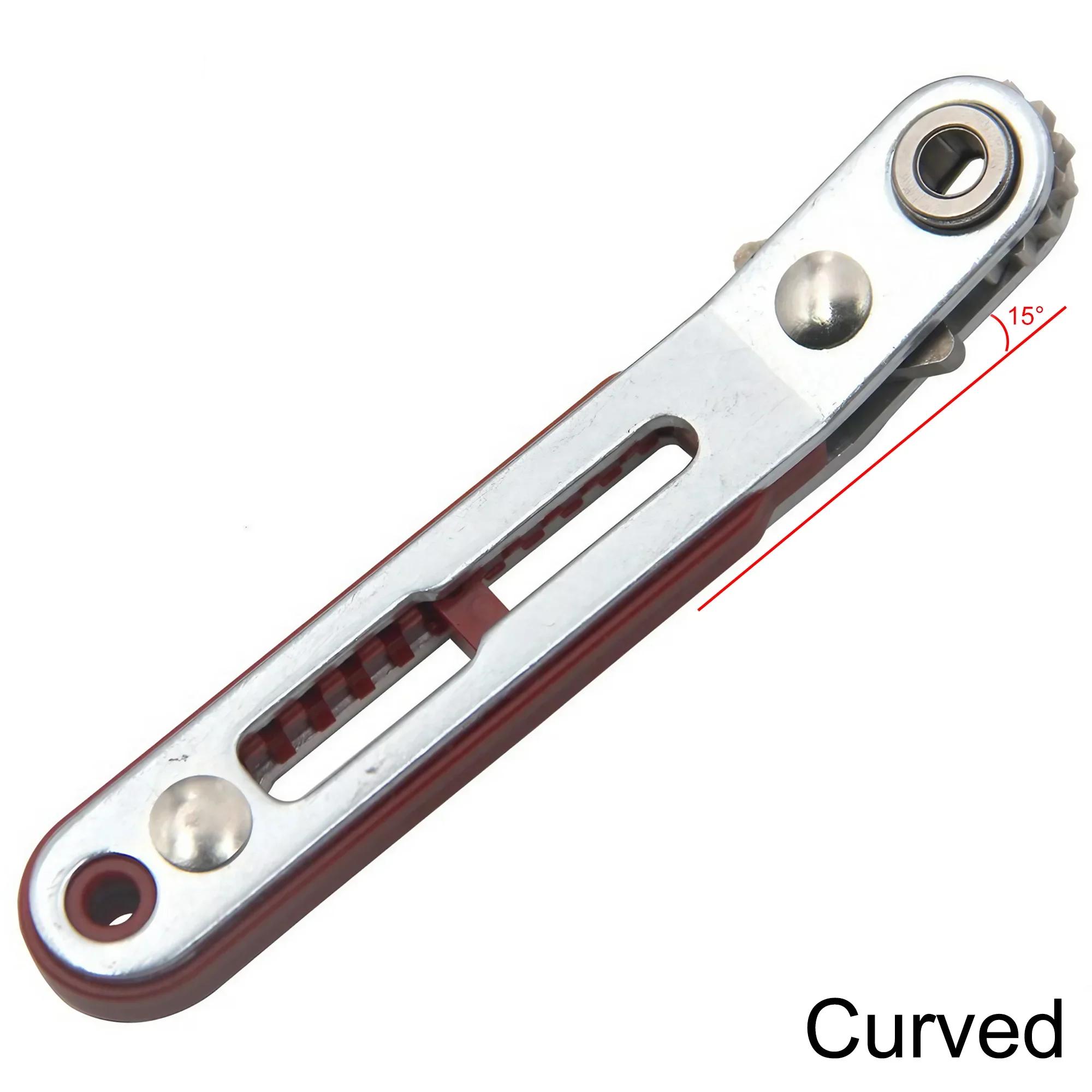 Multifunctional Ratchet Screwdriver Elbow Flat Head Cross Slotted Wrench Tool Set for DIY Repair 6.35mm46g