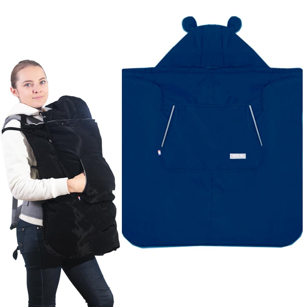 BRILBE Winter Baby Carrier Winter Baby Carrier Winter Cold Extra Warm Stroller Sunshade Outing Hooded Baby Carrier Full Coverage Down to the Baby