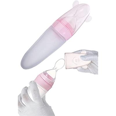 Baby-Reispasten-Löffel, Silikon-Babynahrungs-Ausgabelöffel, Löffel-Flasche für Baby, Baby-Löffel-Flasche, Baby-Feeder für feste Nahrung, 90 ml