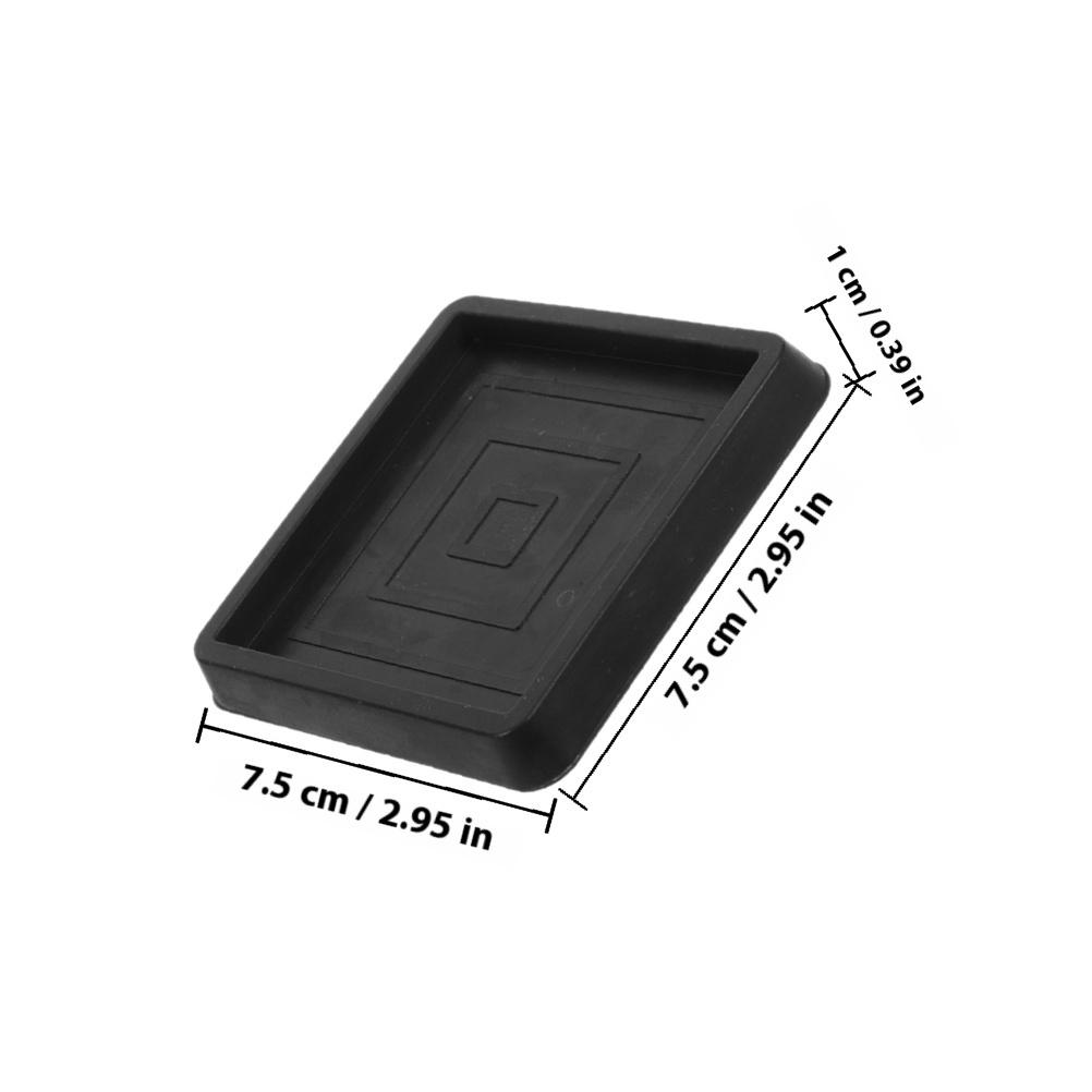 8pcs Anti-Slip Furniture Pads Square Rubber Stoppers Wear-Resistant Floor Protectors For Chairs Sofas Beds Furniture Leg