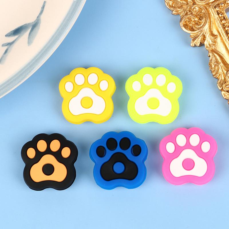 1Pc Cartoon Cat Paw Shape Tennis Racket Vibration Dampeners Silicone Tennis Racquet Shock Absorber Anti-Vibration Accessories
