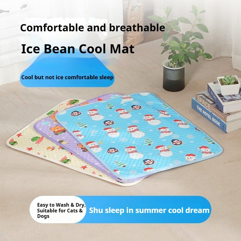 Heat Relief Cool Pet Mat Soft Ice Sleeping Pad Breathable Cushion for Dogs Cats Indoor Home Car Outdoor Daily Use
