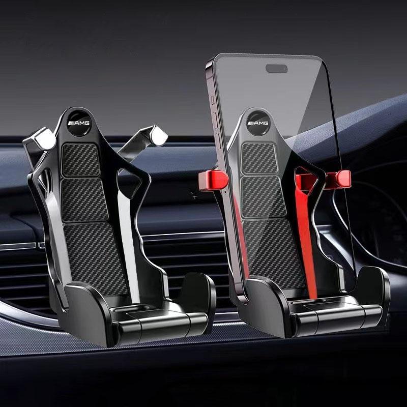 Racing Seat Shape Car Air Outlet Mount Shockproof Car Phone Holder Stand For Mercedes Benz AMG GLE GLS GLC CLA GLB ML C500 C200 C300 W204 W206 W203