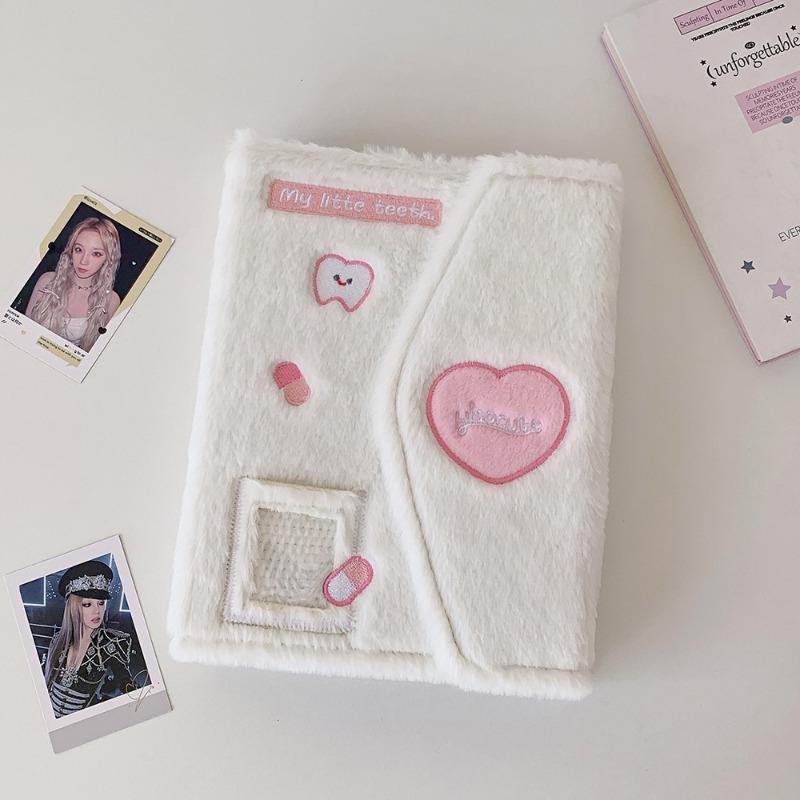 Korean Style A5 Sweet Plush Photo Album Love 3 Inch Small Fresh Collect Book For Girls Star Chasing Card Binder