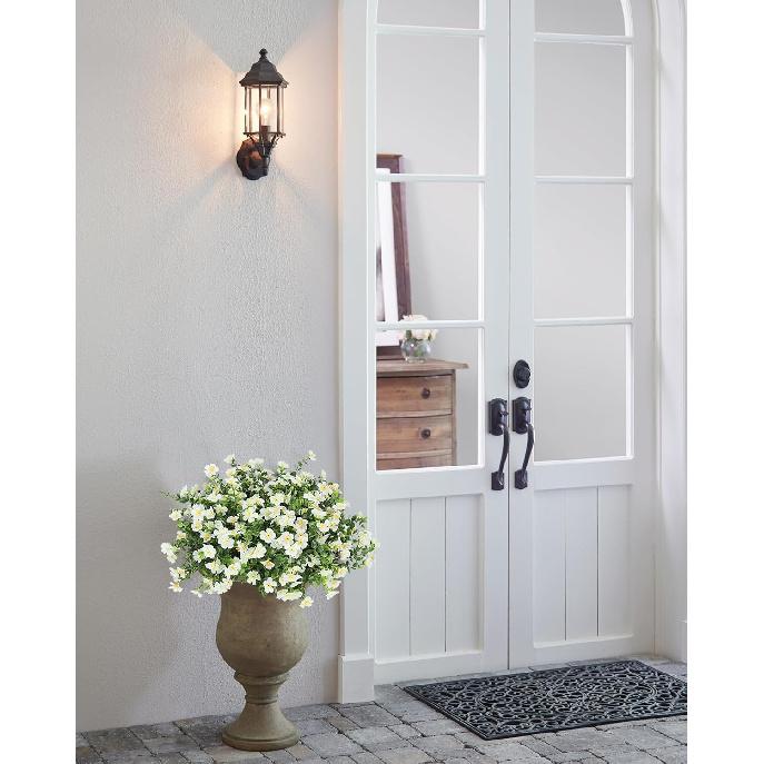 Artificial Flowers for Outdoors, 12 Bundles Fake White Flowers for Outdoor Planters, Faux Plants with Silk Flowers for Porch Decor Garden Patio Home