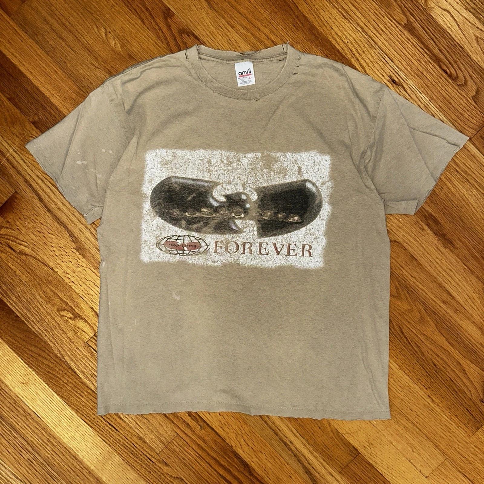 

Vintage 1997 Wu Tang Forever Rap T-Shirt Size XL Music Grungy Thrashed Worn 90s 4XL