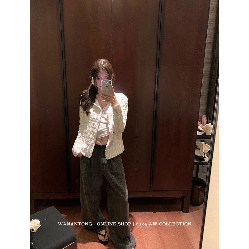 Gentlewomen Striped High-Waisted Autumn Straight-Leg Casual Pants