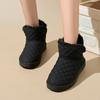 Winter-Plateau-Schneestiefel für Damen, wasserabweisend, mit Plüsch gefüttert, kurze Wanderstiefeletten, warme Damenstiefeletten mit Kunstfellfutter, rutschfest
