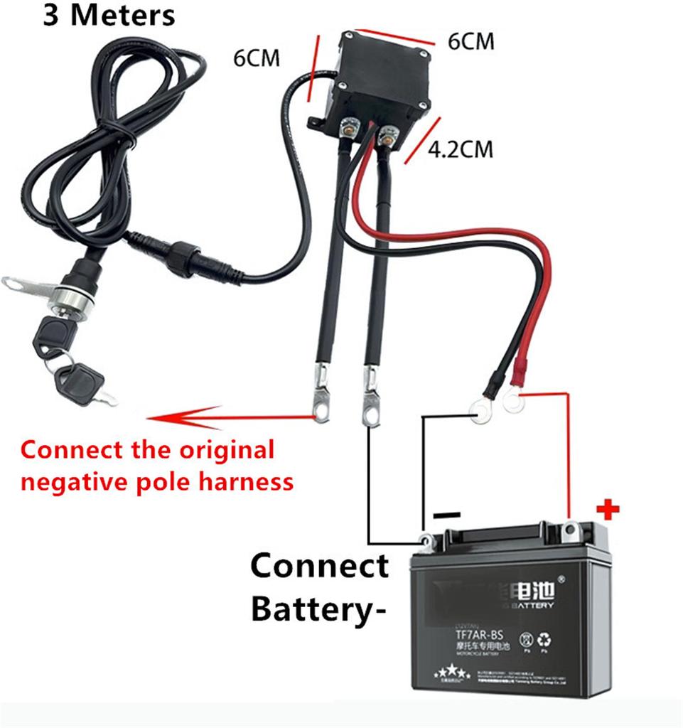 Universal Motorcycle Battery Disconnect Cut Off Isolator Master Switche Key IP65