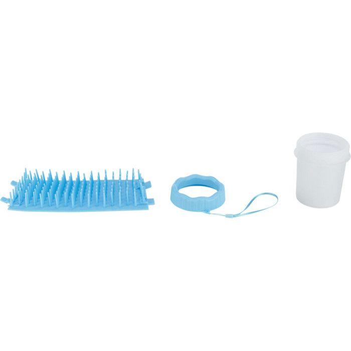Nettoyant pour pattes - TRIXIE - Taille S-M - Brosse en silicone - Couleur bleu - Pour chien