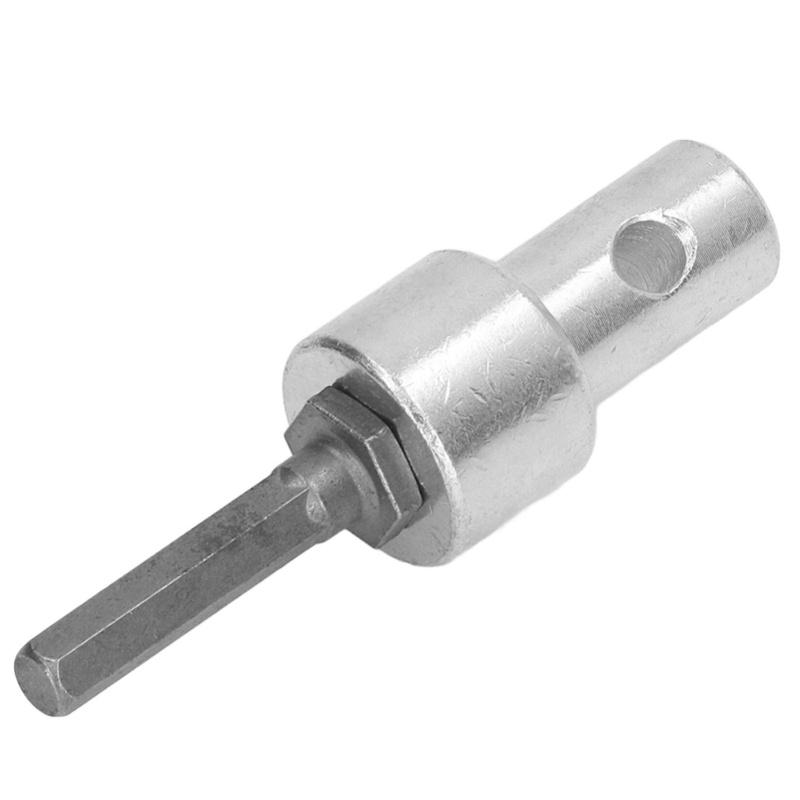 Auger Adapter 1 To 3 Drill Adapter Carbon Steel Round Chuck 2 Pits 2 Slots Garden Auger Drill Connector Garden Tools