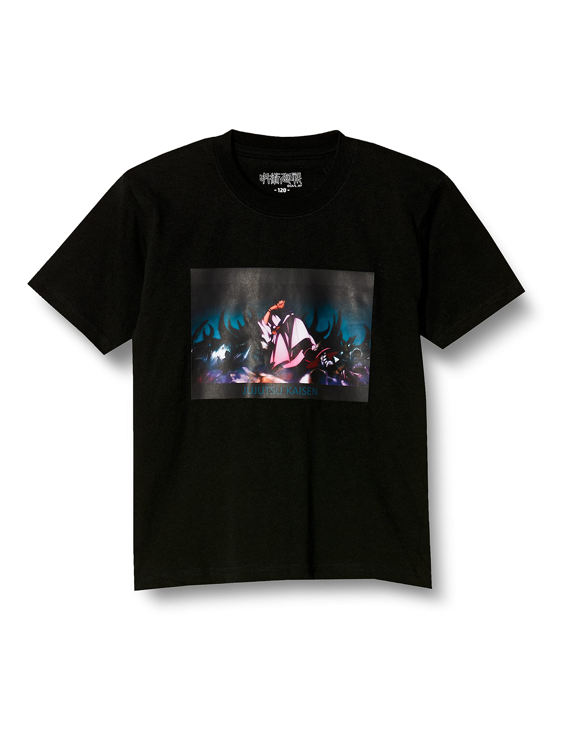 

Jujutsu Kaisen Kids Short Sleeve T-Shirt, Double-Sided Sukuna, Black, Size 110