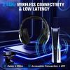 Wireless Gaming Hdset with 2.4GHz/ /Wired Modes, RGB Lighting Game Hdphones with Noise Canceling Mic, 7.1 Surround Sound, for PC, Game Console,