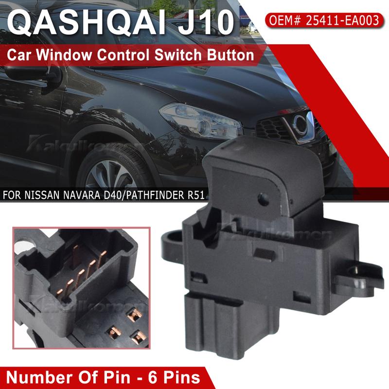 25411-EA003 25411-JD000 High Quality Passenger Side Car Power Window Switch For Nissan Qashqai J10 JJ10 2007 2008 2009 2010 2011
