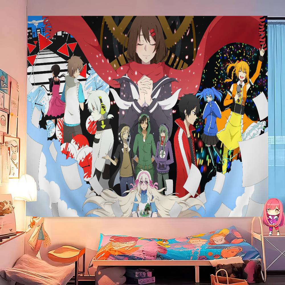Anime Kagerou Project Cartoon Tapestry Art Science Fiction Room Home Decor Wall Hanging Sheets