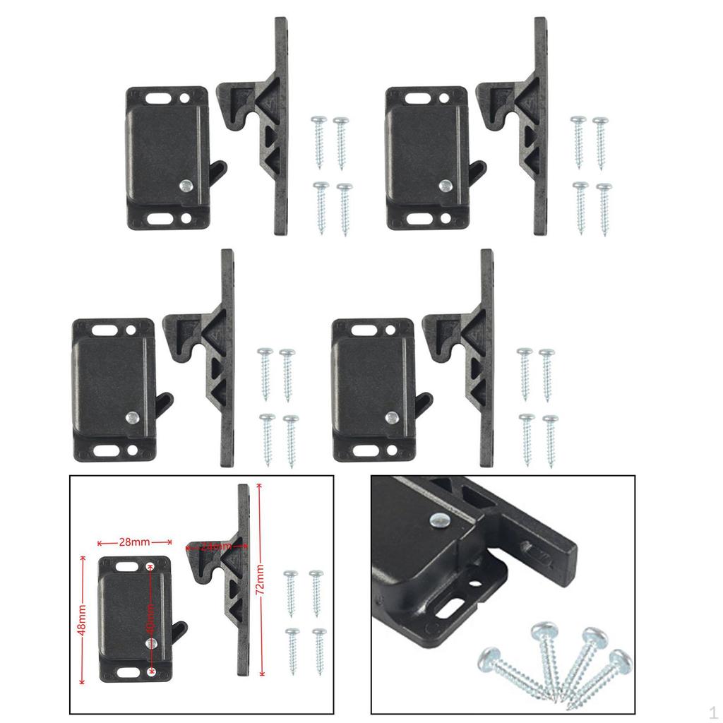 4Set RV Drawer Latches and Catches for Motor Camper Bathroom Kitchen Office