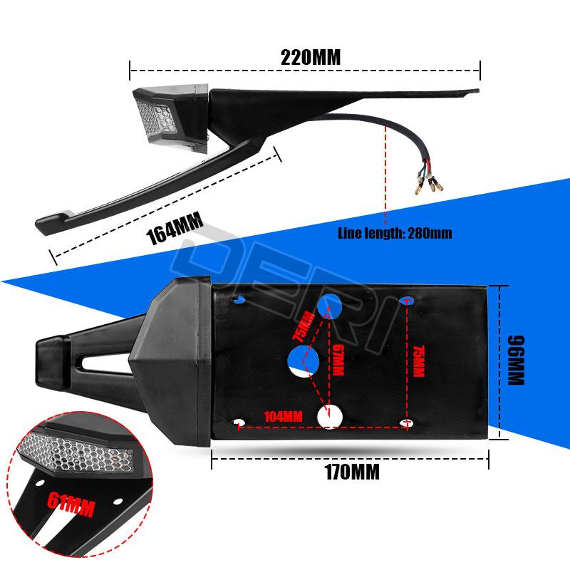 Motorcycle LED Signals Turn Light Indicator Rear Fender Brake Tail Driving DRL Lamp Waterproof Motor Accessories For Dirt