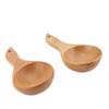 2pcs Cooking Spoon Exquisite Anti Stick Wooden Ladle for Kitchen Salad Mixing Stirring