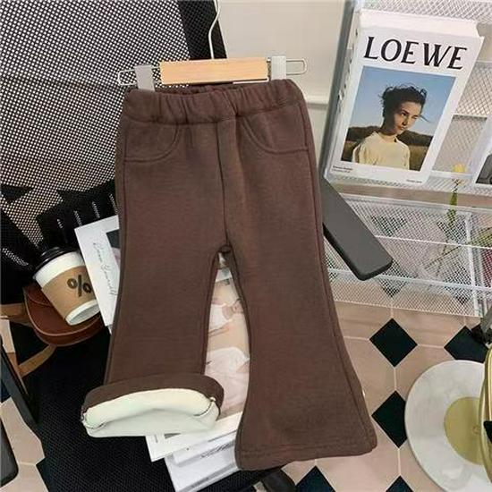 

Girls Velvet Flared Pants - Stylish and Warm, Thickened for Autumn/Winter 2022 120 cm