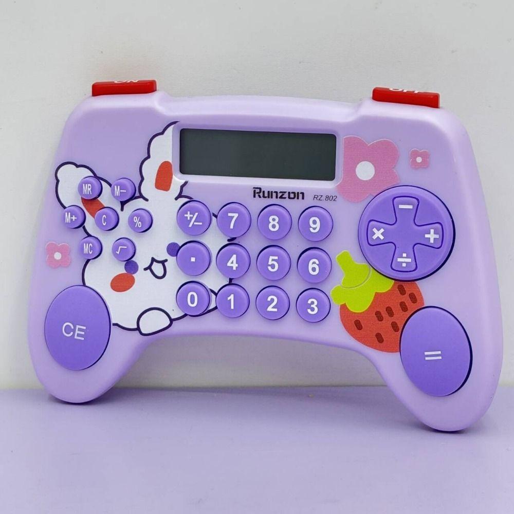 Game Console Shape Desktop Calculator Creative Large LCD Display Cartoon Calculator Practical Battery Operated