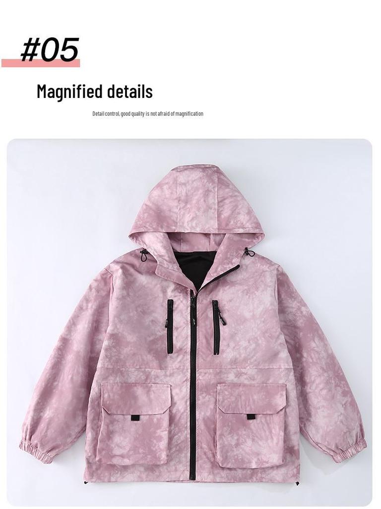 Girls' 2025 Windproof Waterproof Autumn-Winter Parka: Trendy, Loose-Fit, Three-in-One Outdoor Coat