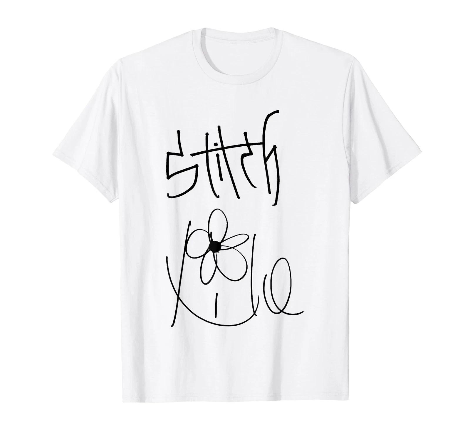 Disney Lilo & Stitch Vintage Signature Center Logo T-Shirt_ L