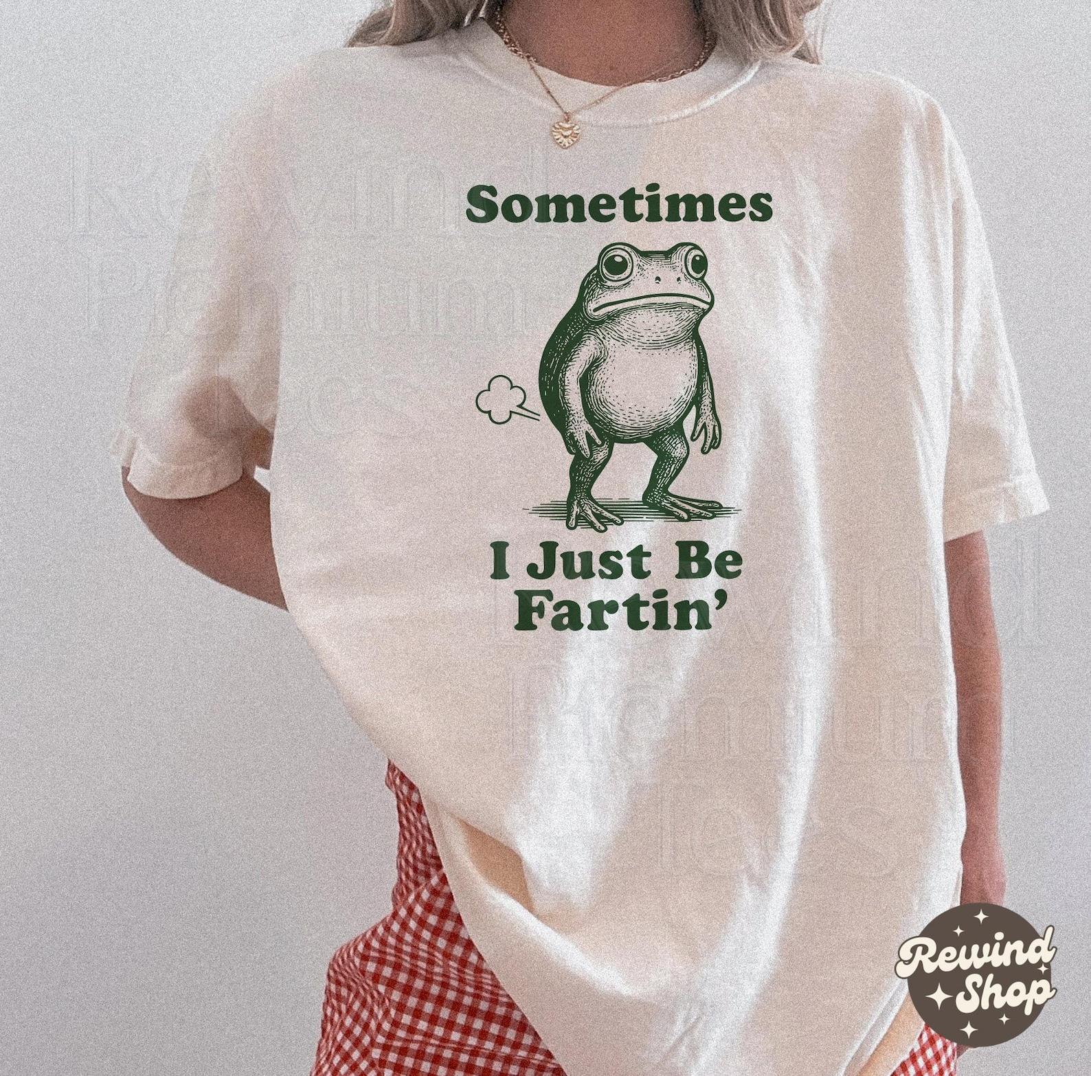 I Just Be Farting Frog Comfort Colors® Shirt - Frog Lover Graphic Tee - Toad Tshirt S