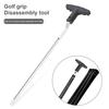 Nástroj na odstranění rukojeti golfové hole V-drážka Odstraňovač rukojeti Saver 15palcová standardní délka Odstraňovač otočné rukojeti Nástroj na odstranění rukojeti Golfové příslušenství