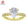 Redleaf Fashion Jewelry 18K 24K Gold Men Women Minimalist 925 Sterling Silver Ring Gold Plated Ring