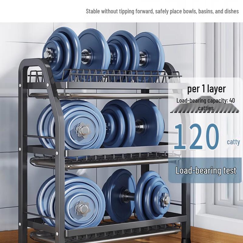 3-Tier Countertop Kitchen Dish Drying Rack