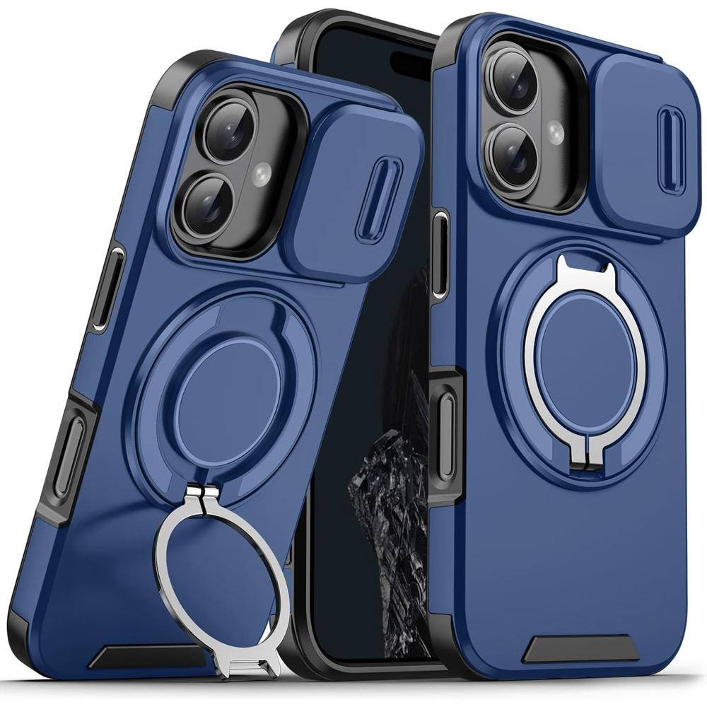 Shockproof Heavy Hard Case with Stand for iPhone 16 Pro Max 15 Pro Max 14 Pro Max