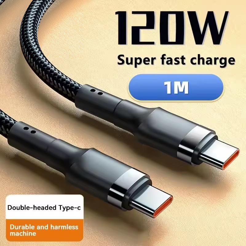 120W Fast Charge Cable PD Quick Charging High Quality USB C TO USB Type C Cable For iPhone Xiaomi 17Plus Pro Max Samsung S24