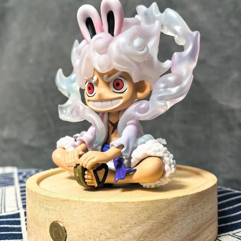 One Piece LX Rabbit Luffy Fist 4.33Inch/11cm Figura de Anime Can move PVC mini Combat Mode Collect Mode ornament Toys Gifts