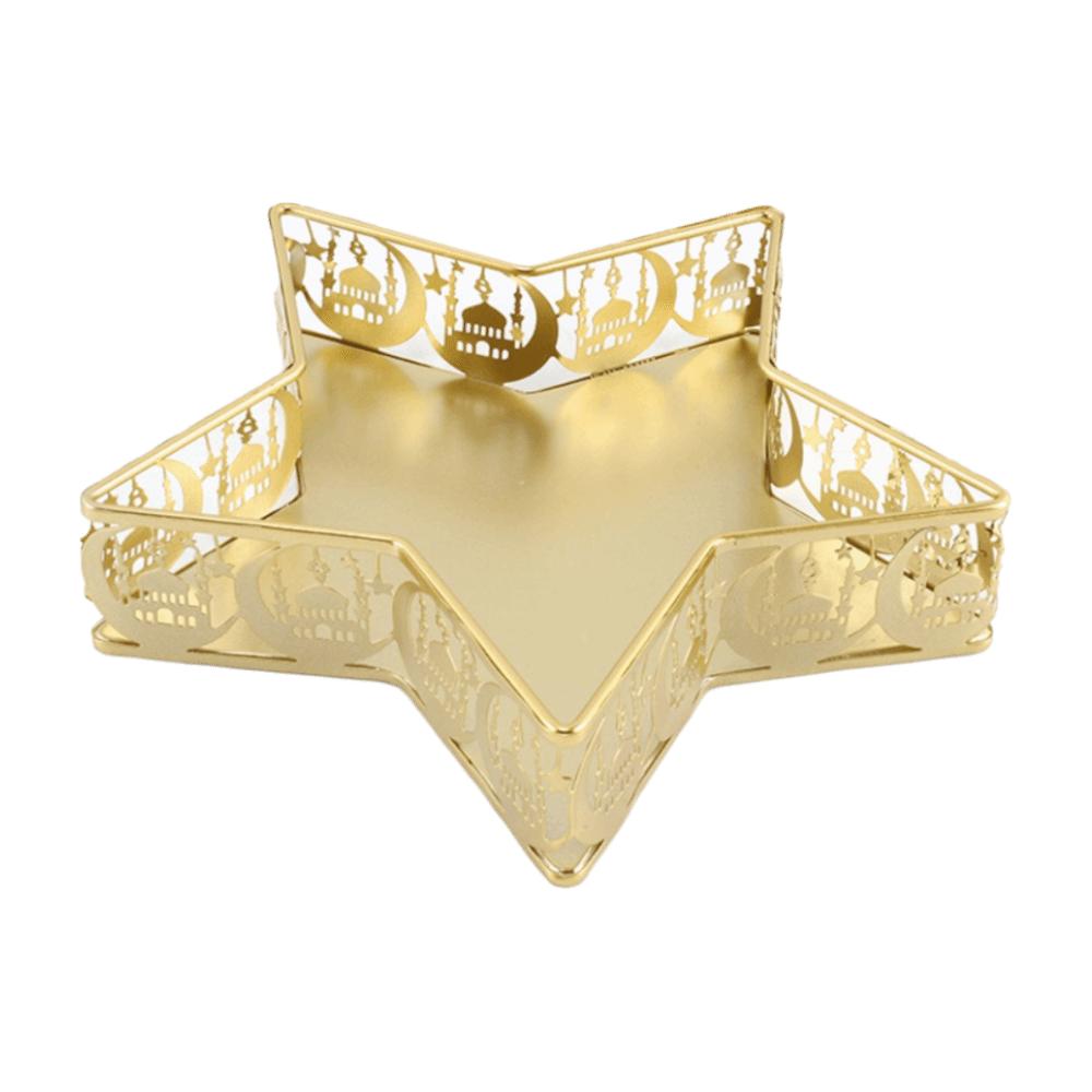 

Gold Color Fruit Tray Moon Star Shaped Food Storage Container New Dessert Tray Table Decor Star