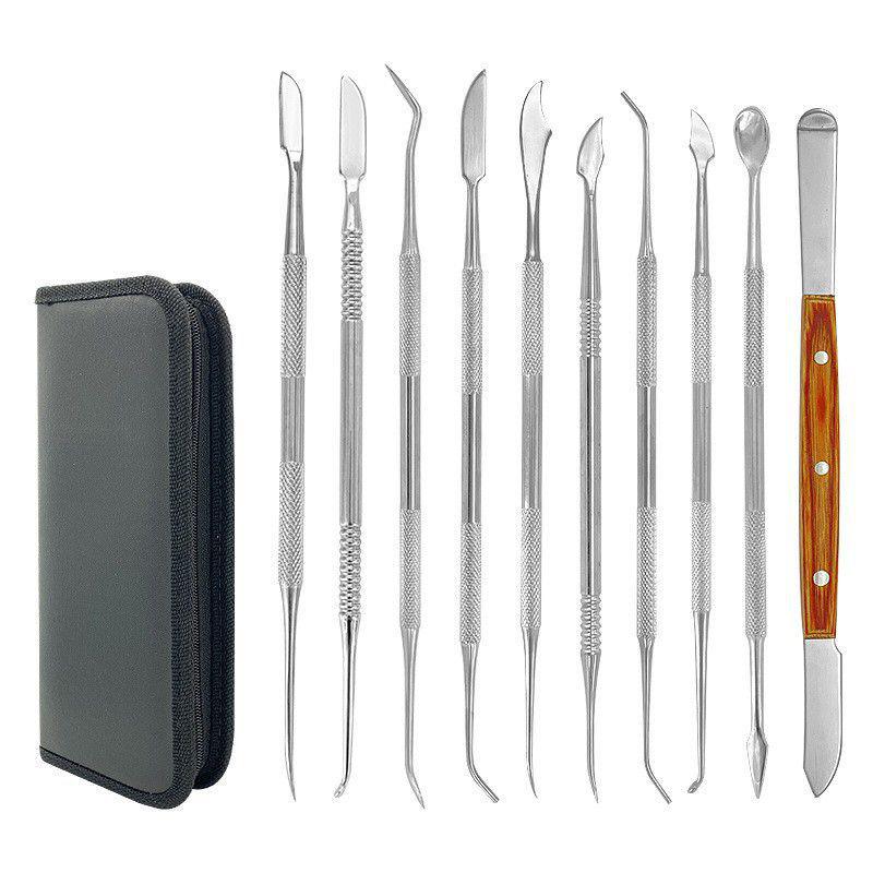 Set de Îngrijire Dentară din Oțel Inoxidabil: Instrumente de sculptat și umplere cu cuțit și lingură de ceară
