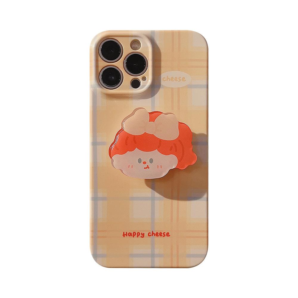 Checked Girl Iphone13 IPhone Case 14ProMax Airbag Stand 11 Suitable for 15 Original Film 16